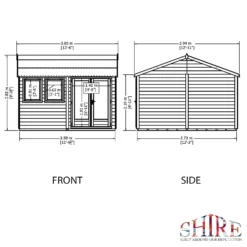 Shire 12 X 12ft Double Door Garden Office - Including Installation -Elise Bloom 13505332 1494931199931065