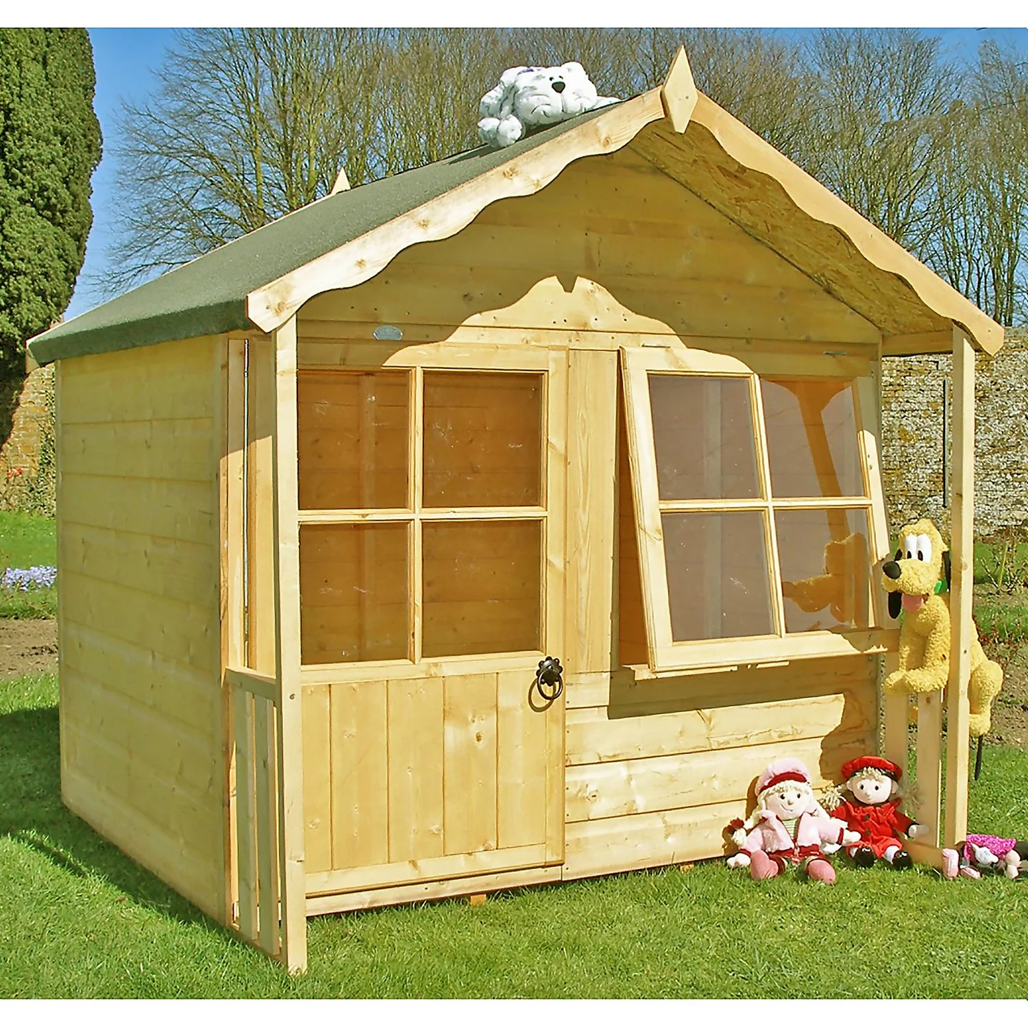 Shire 5 X 4ft Kitty Kids Wooden Playhouse 4 Shire 5 X 4ft Kitty Kids Wooden Playhouse - Image 2