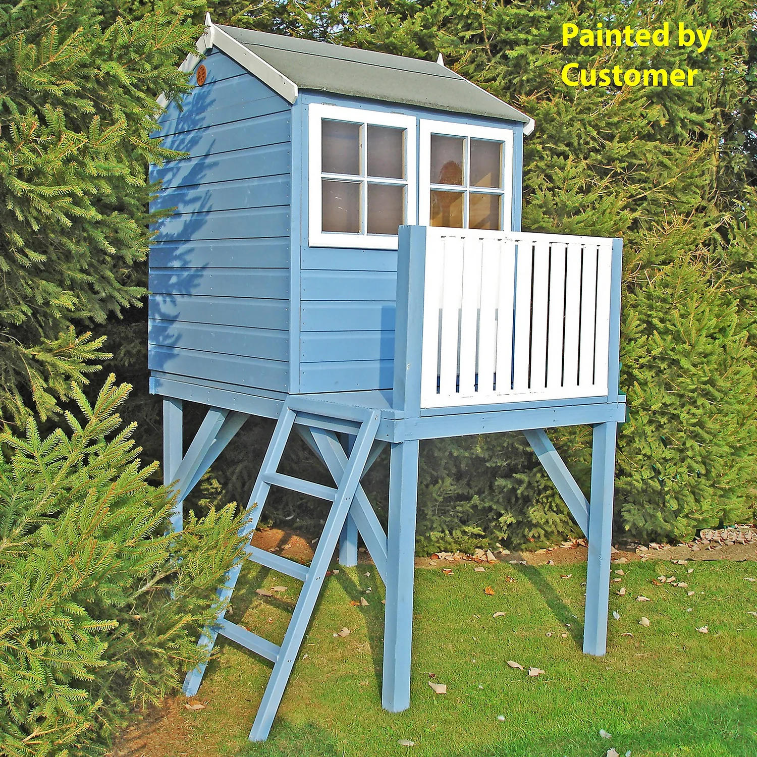 Shire 6 X 4ft Bunny And Platform Kids Wooden Playhouse 4 Shire 6 X 4ft Bunny And Platform Kids Wooden Playhouse - Image 2
