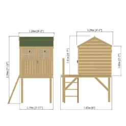 Shire 6 X 4ft Bunny And Platform Kids Wooden Playhouse 12 Shire 6 X 4ft Bunny And Platform Kids Wooden Playhouse -Elise Bloom 13505339 4574931994709236