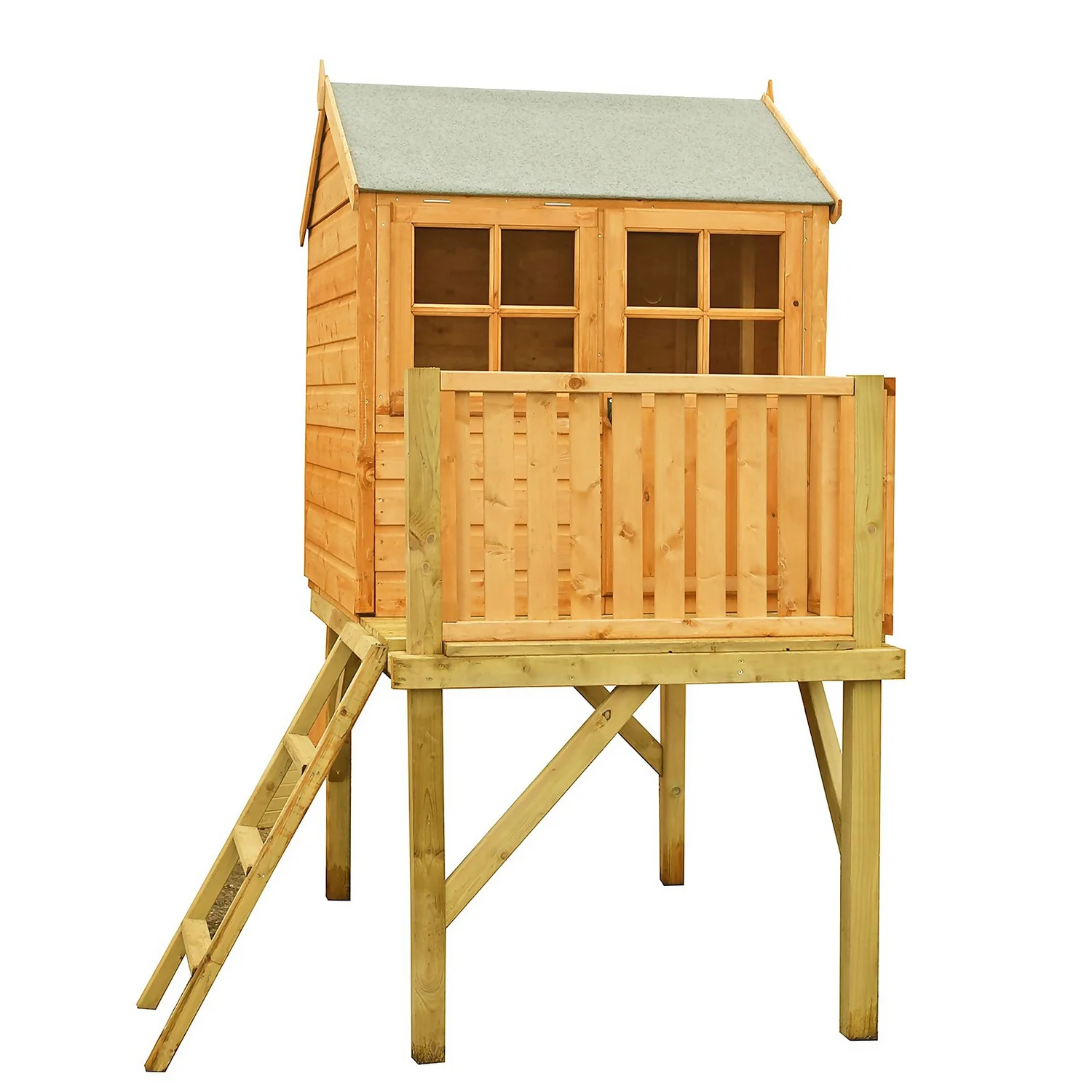 Shire 6 X 4ft Bunny And Platform Kids Wooden Playhouse 7 Shire 6 X 4ft Bunny And Platform Kids Wooden Playhouse - Image 5