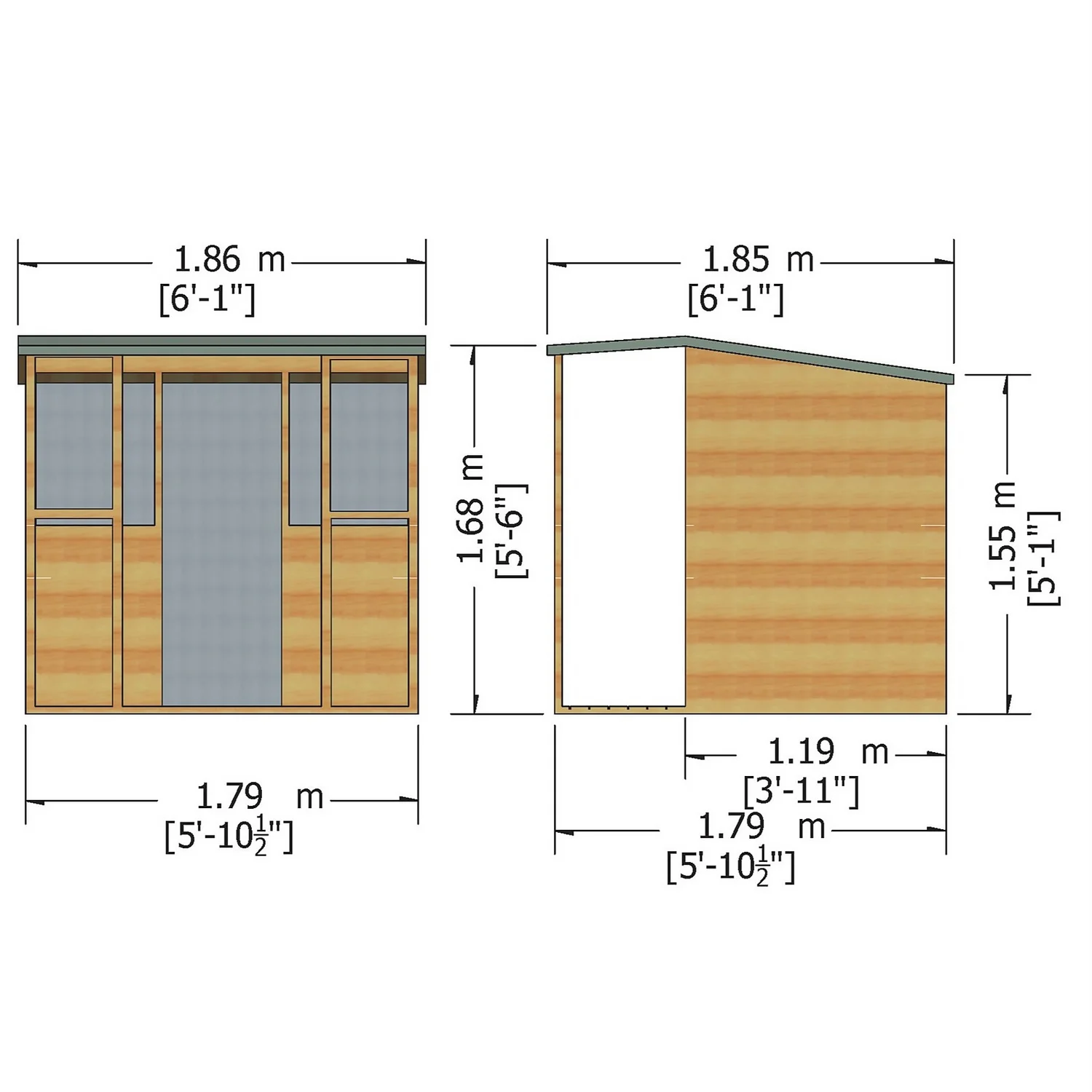 Shire 6 X 6ft Kids Jailhouse Wooden Playhouse 5 Shire 6 X 6ft Kids Jailhouse Wooden Playhouse - Image 3