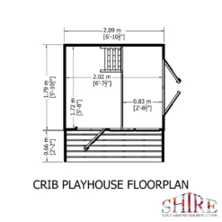 Shire 6 X 8ft Crib Kids Wooden Playhouse 13 Shire 6 X 8ft Crib Kids Wooden Playhouse -Elise Bloom 13505345 6434931991947682