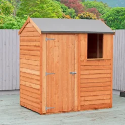 Shire 6x4ft Overlap Reverse Apex Garden Shed 17 Shire 6x4ft Overlap Reverse Apex Garden Shed -Elise Bloom 13508655 1494926473037792