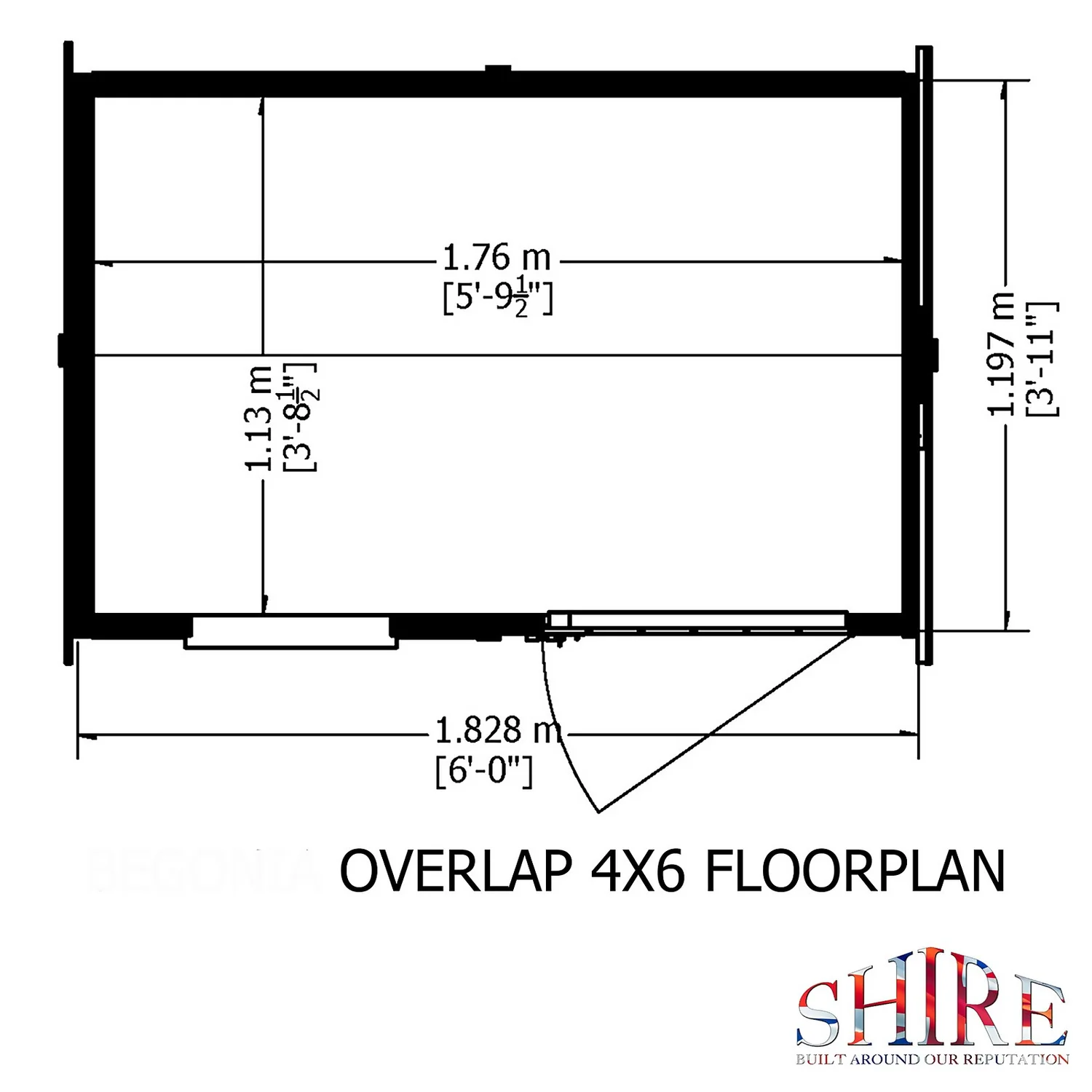 Shire 6x4ft Overlap Reverse Apex Garden Shed 7 Shire 6x4ft Overlap Reverse Apex Garden Shed - Image 5