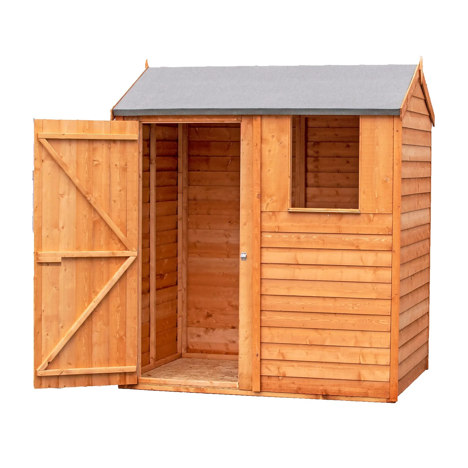 Shire 6x4ft Overlap Reverse Apex Garden Shed 3 Shire 6x4ft Overlap Reverse Apex Garden Shed