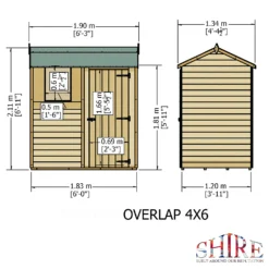 Shire 6x4ft Overlap Reverse Apex Garden Shed 15 Shire 6x4ft Overlap Reverse Apex Garden Shed -Elise Bloom 13508655 5414926472916901