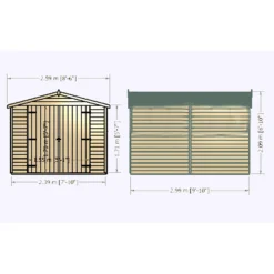 Shire 10x8 Overlap Garden Shed No Windows - Including Installation 19 Shire 10x8 Overlap Garden Shed No Windows - Including Installation -Elise Bloom 13508662 9814933734896370