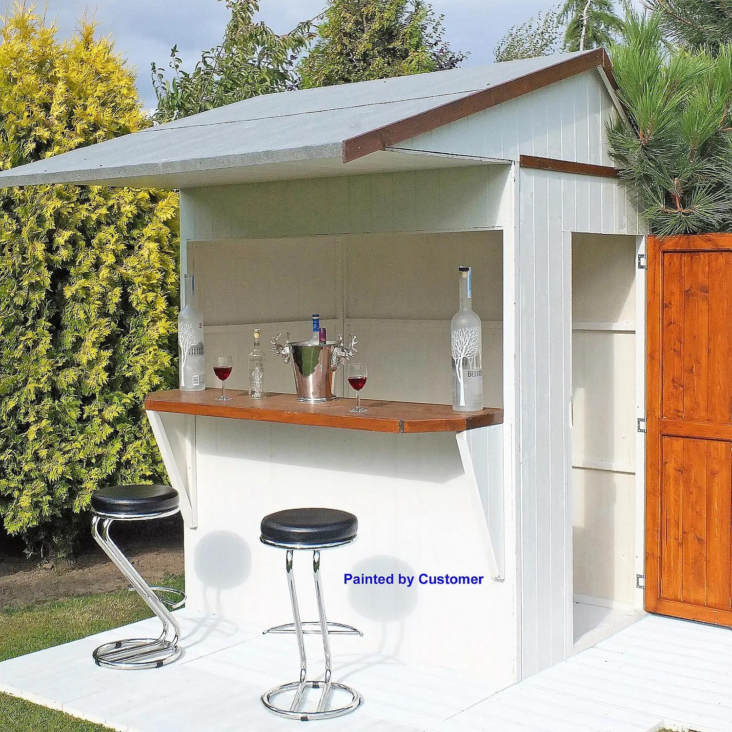 Shire 6x4ft Wooden Garden Bar 7 Shire 6x4ft Wooden Garden Bar - Image 5