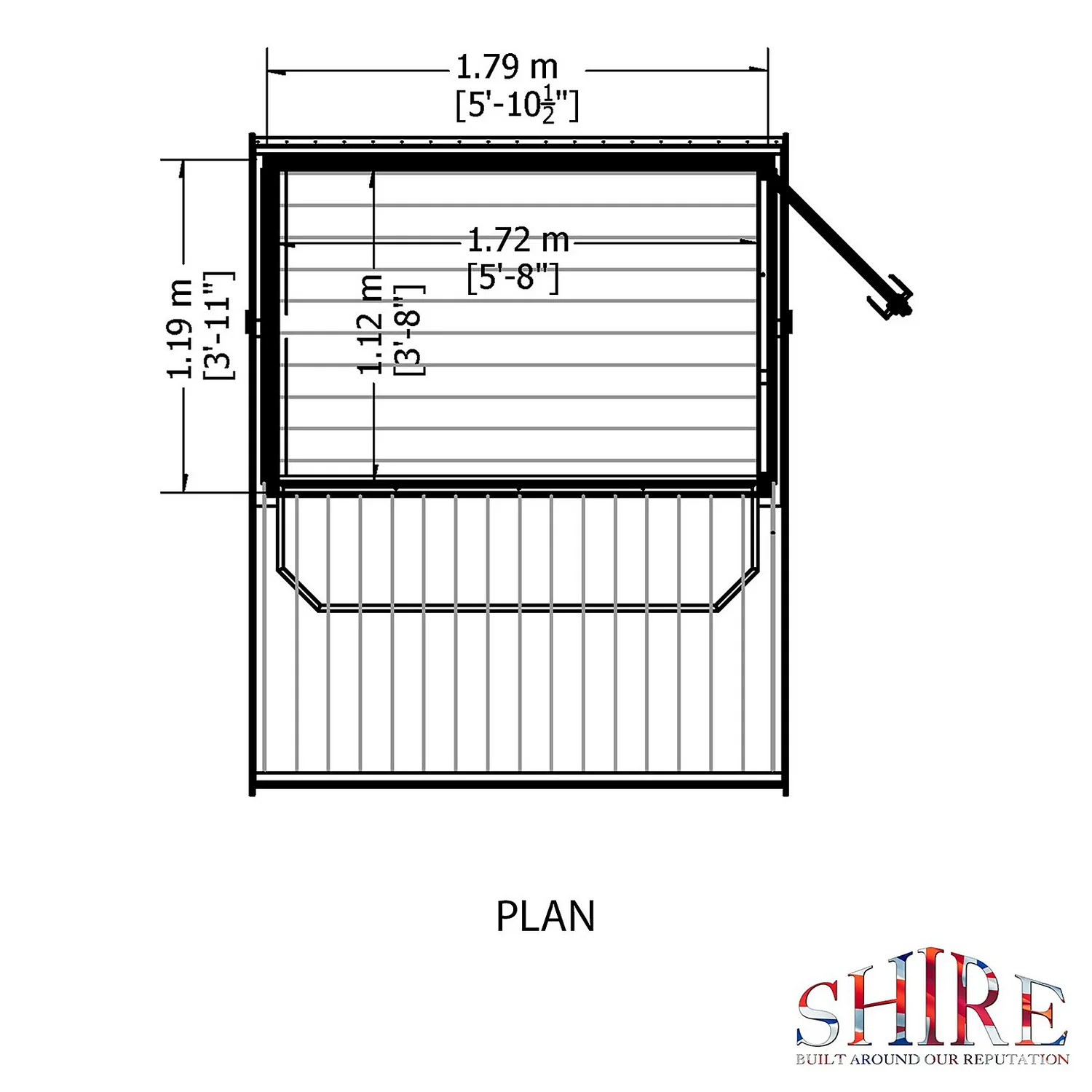 Shire 6x4ft Wooden Garden Bar 5 Shire 6x4ft Wooden Garden Bar - Image 3