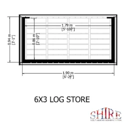 Shire Heavy Duty Log Storage 6x3ft 10 Shire Heavy Duty Log Storage 6x3ft -Elise Bloom 13508667 4634931996859546