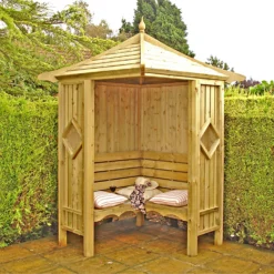 Shire 5x5 Corner Garden Arbour -Elise Bloom 13508668 1614932698211897