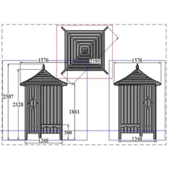Shire 5x5 Corner Garden Arbour -Elise Bloom 13508668 3664932698170095