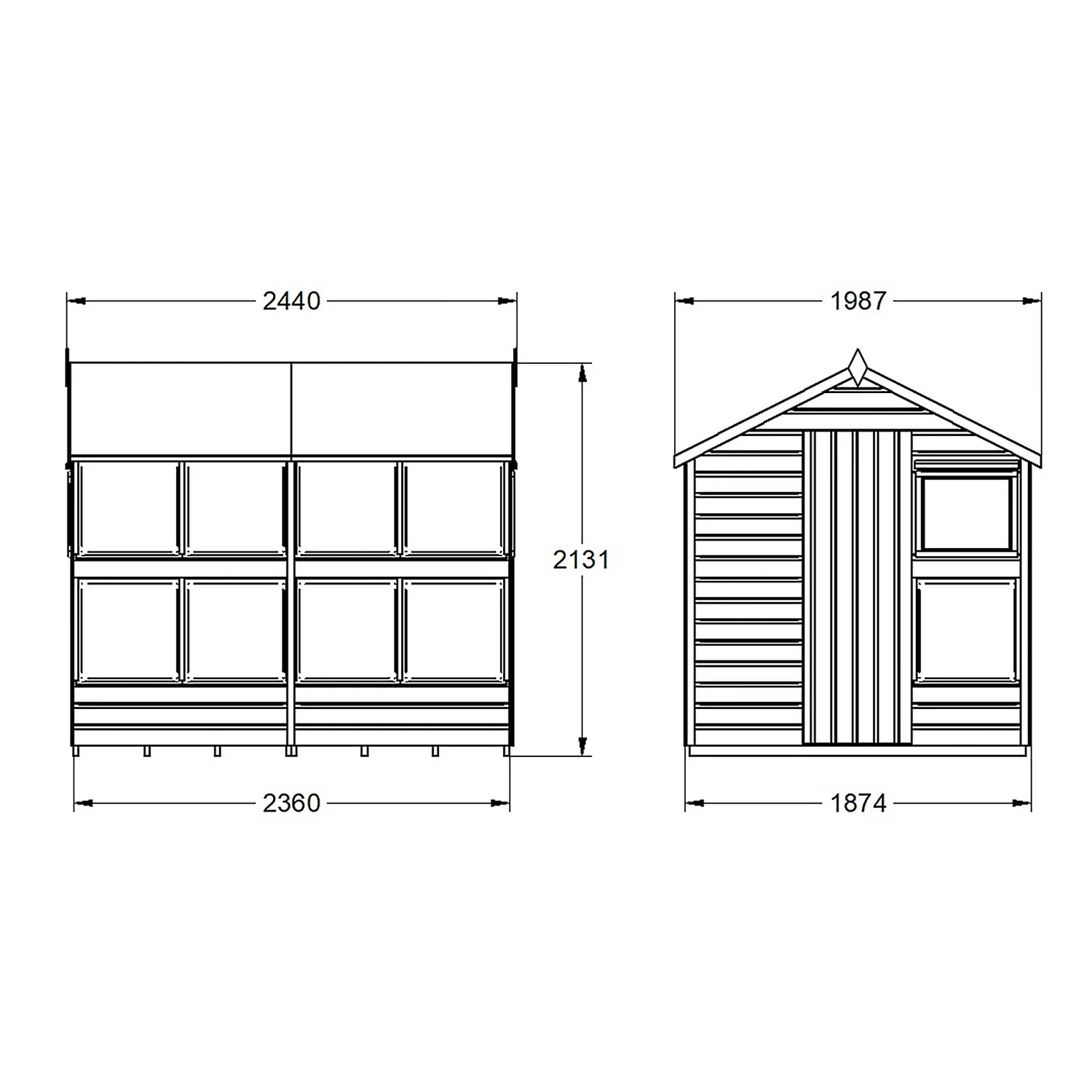 Forest Garden Shiplap Tongue & Groove Dip Treated 8x6 Wooden Potting Shed 6 Forest Garden Shiplap Tongue & Groove Dip Treated 8x6 Wooden Potting Shed - Image 4
