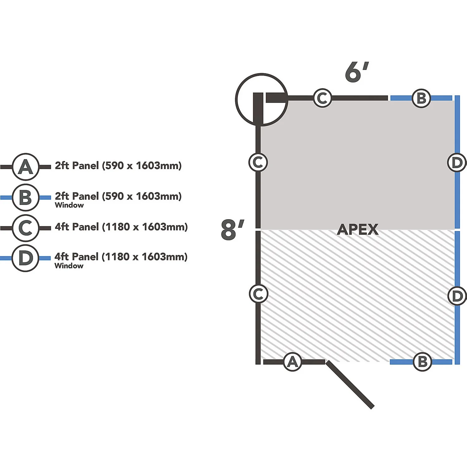 Forest Garden Shiplap Tongue & Groove Dip Treated 8x6 Wooden Potting Shed 5 Forest Garden Shiplap Tongue & Groove Dip Treated 8x6 Wooden Potting Shed - Image 3
