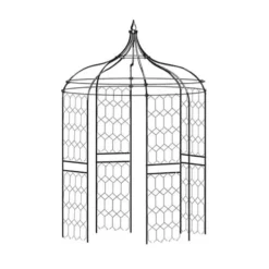 Agriframes Gothic Gazebo - (H)2.5 X (Diameter)1.5 M - Black