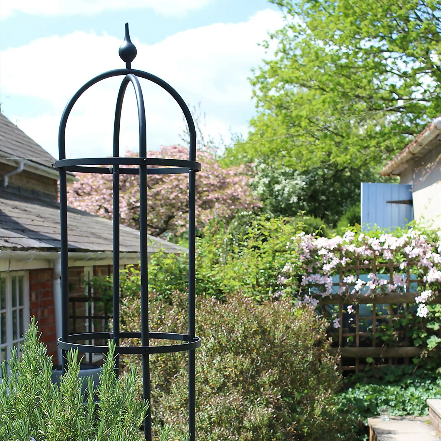 Agriframes Decorative Garden Obelisk 2.7m - Black 4 Agriframes Decorative Garden Obelisk 2.7m - Black - Image 2