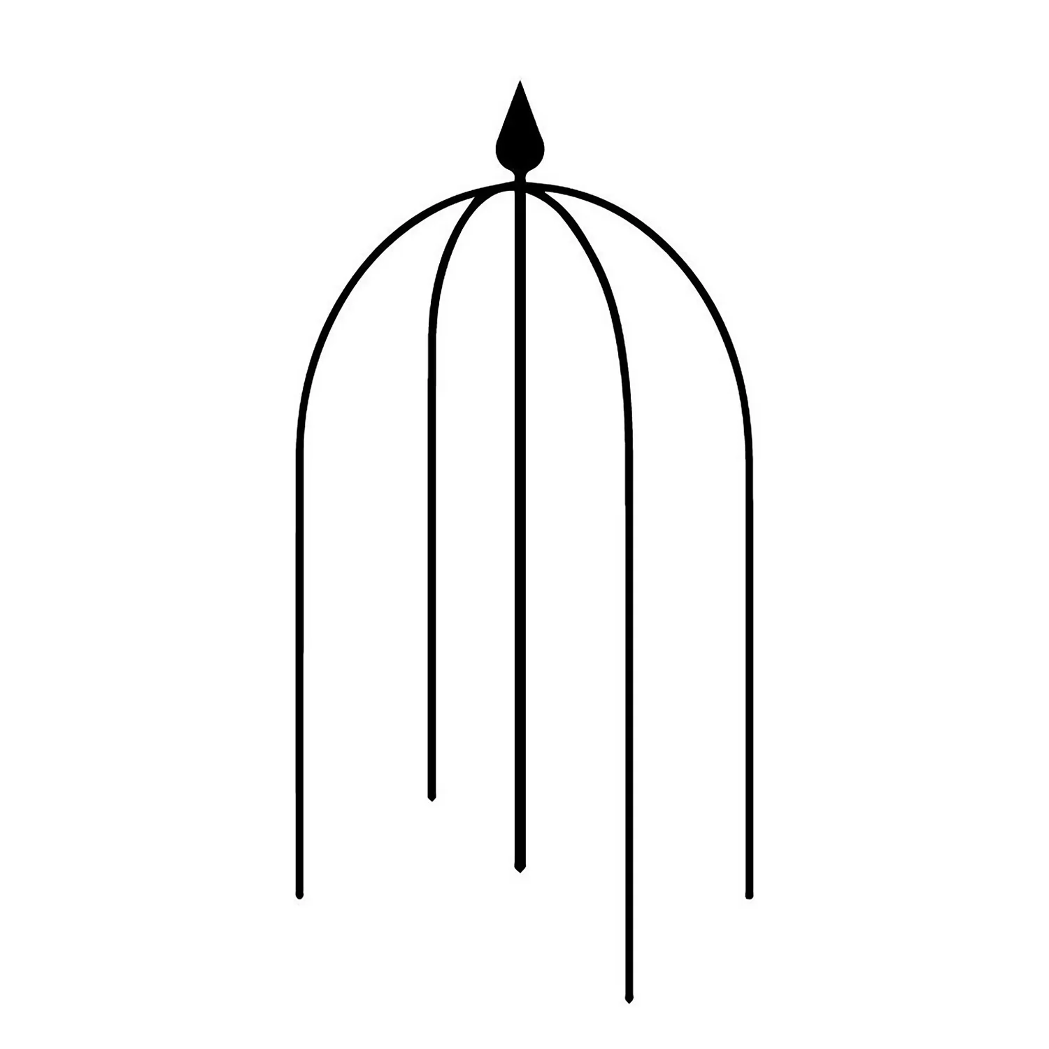 Agriframes Black Shrub Rose Support Structure - 1.3m 3 Agriframes Black Shrub Rose Support Structure - 1.3m