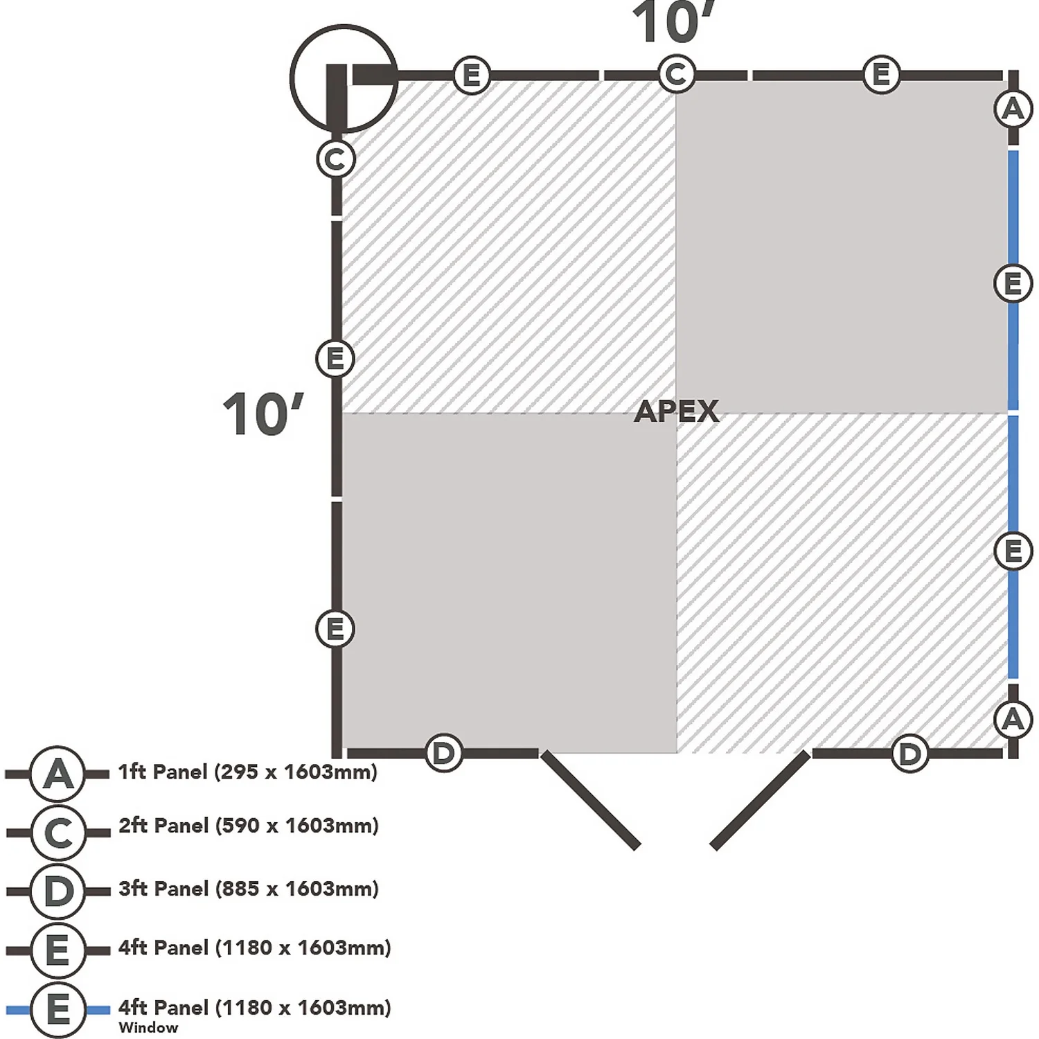Shiplap Dip Treated 10x10ft Apex Shed - Double Door 5 Shiplap Dip Treated 10x10ft Apex Shed - Double Door - Image 3