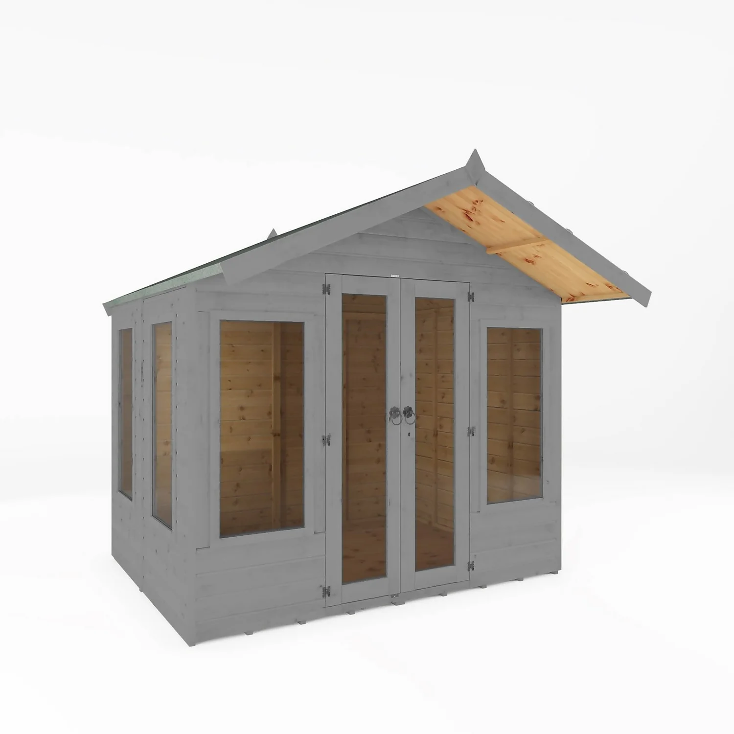 Country Living Premium Hatton 6ft X 8ft Contemporary Summerhouse Painted + Installation - Thorpe Towers Grey 3 Country Living Premium Hatton 6ft X 8ft Contemporary Summerhouse Painted + Installation - Thorpe Towers Grey