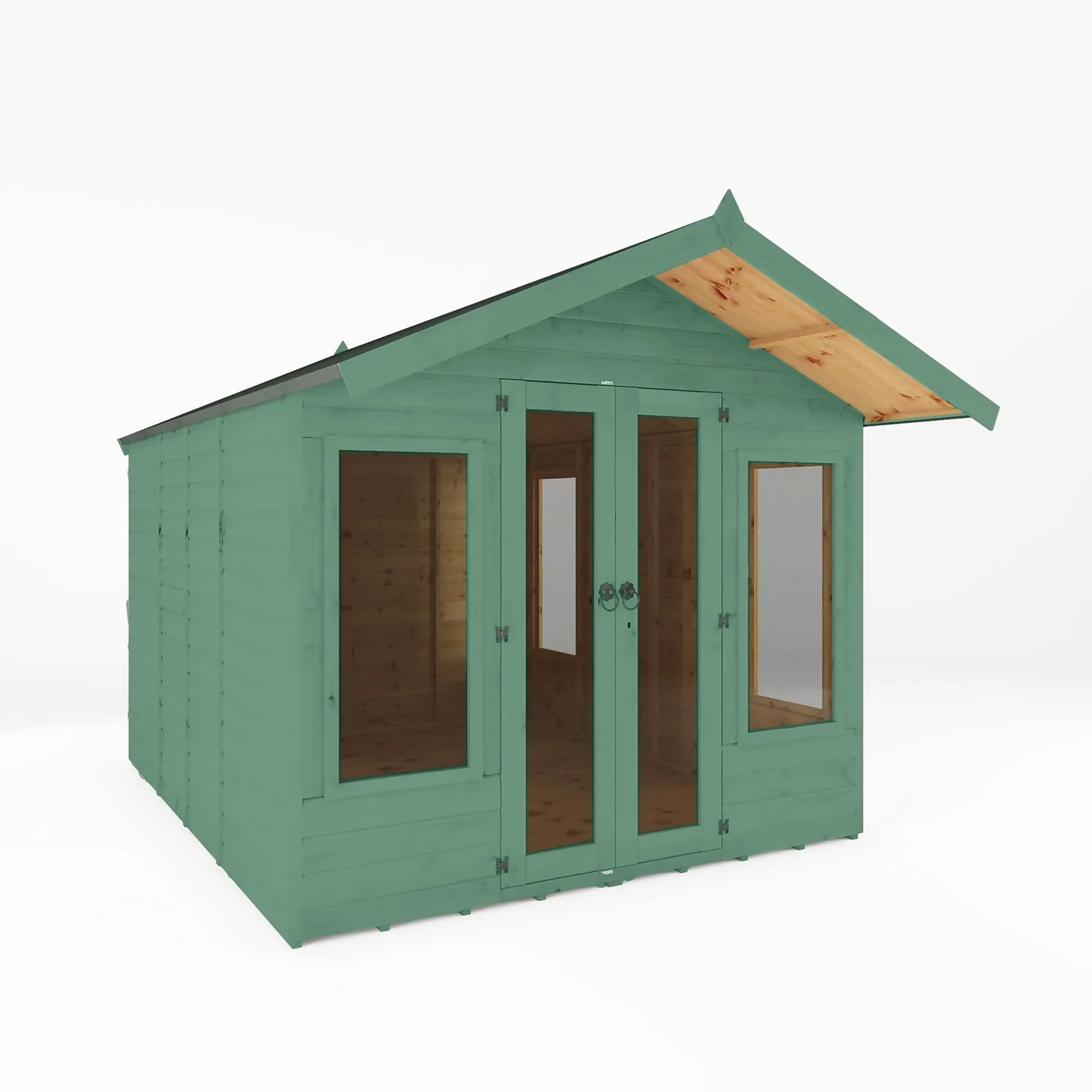 Country Living Premium Hatton 10ft X 8ft Contemporary Summerhouse Painted + Installation - Aurora Green 3 Country Living Premium Hatton 10ft X 8ft Contemporary Summerhouse Painted + Installation - Aurora Green