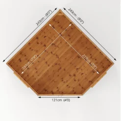 Country Living Premium Ribble 8ft X 8ft Corner Summerhouse Painted + Installation - Aurora Green -Elise Bloom 13554926 1544945632371457
