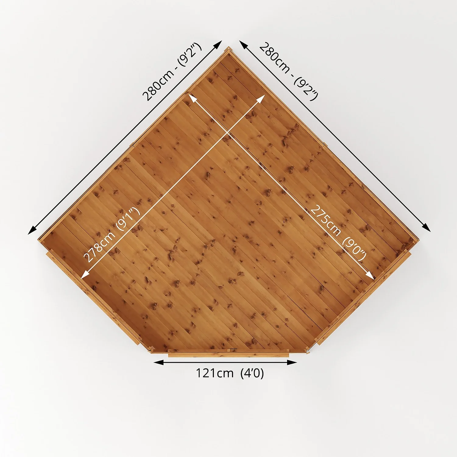 Country Living Premium Ribble 9ft X 9ft Corner Summerhouse Painted + Installation - Aurora Green 9 Country Living Premium Ribble 9ft X 9ft Corner Summerhouse Painted + Installation - Aurora Green - Image 7