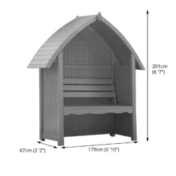 Country Living Wilmcote Arbour Seat Painted + Installation - Thorpe Towers Grey 10 Country Living Wilmcote Arbour Seat Painted + Installation - Thorpe Towers Grey -Elise Bloom 13554933 1704942010426295