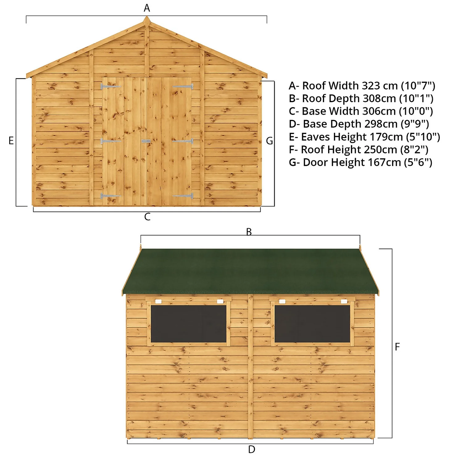 Mercia 10ft X 10ft Premium Shiplap Modular Workshop Shed 5 Mercia 10ft X 10ft Premium Shiplap Modular Workshop Shed - Image 3
