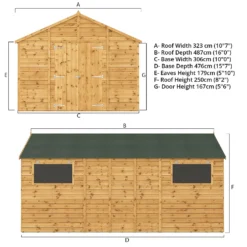 Mercia 16ft X 10ft Premium Shiplap Modular Workshop Shed - Including Installation 18 Mercia 16ft X 10ft Premium Shiplap Modular Workshop Shed - Including Installation -Elise Bloom 13555753 8254949338069341