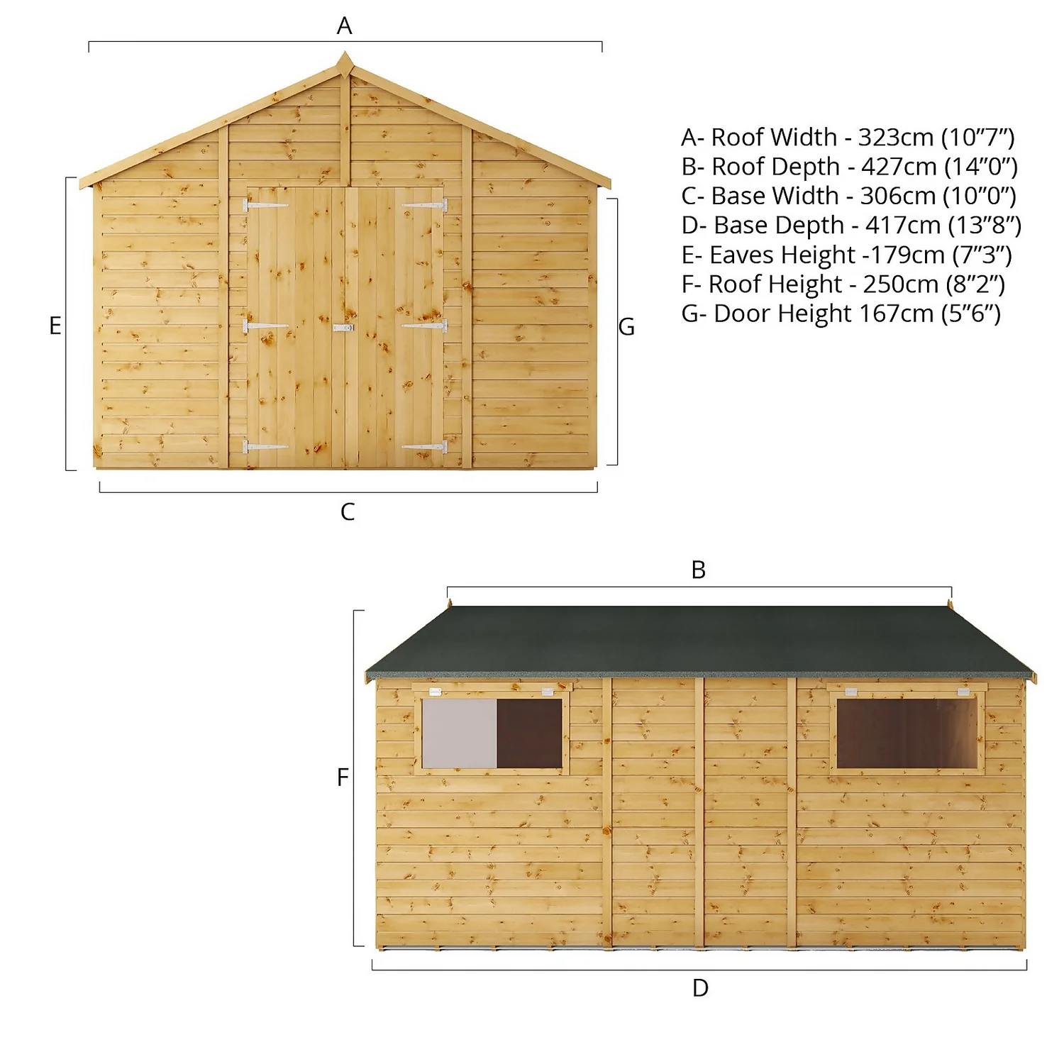 Mercia 14ft X 10ft Premium Shiplap Modular Workshop Shed 9 Mercia 14ft X 10ft Premium Shiplap Modular Workshop Shed - Image 7