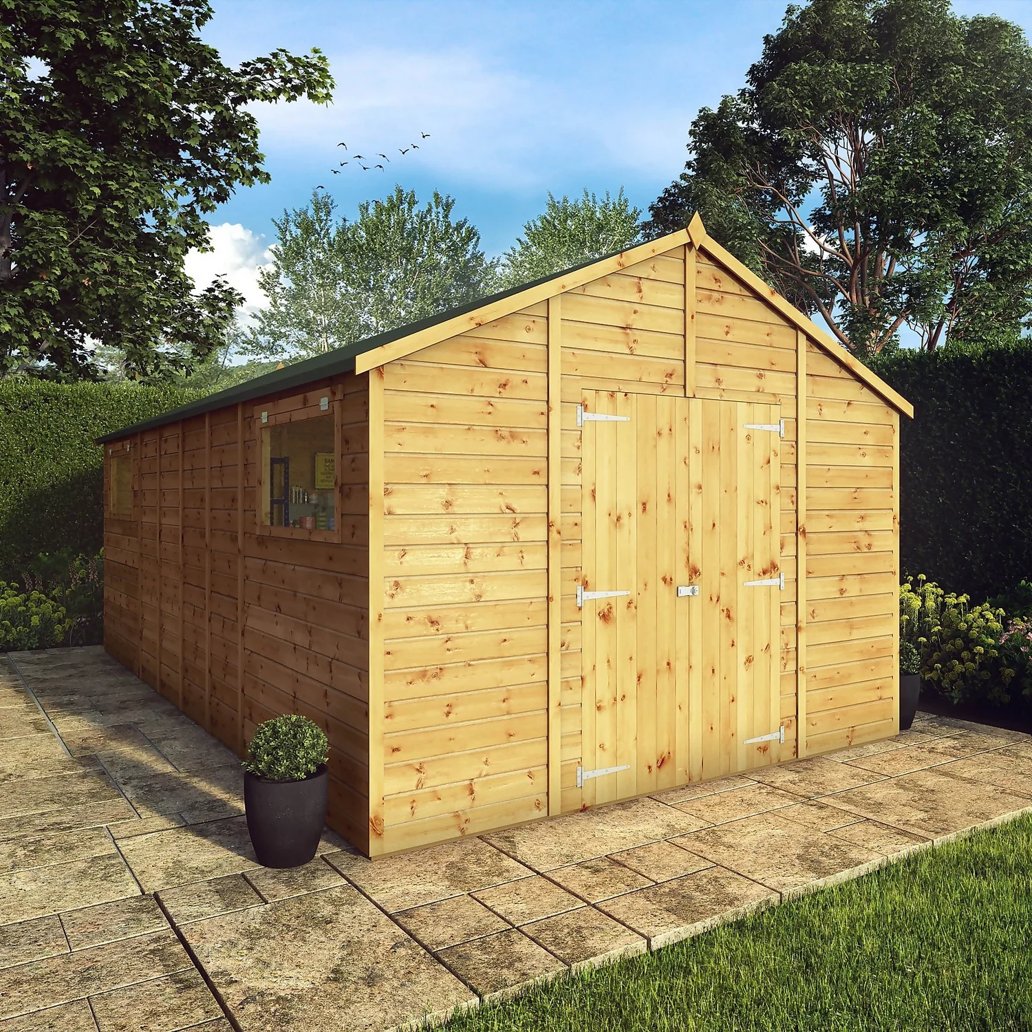 Mercia 18ft X 10ft Premium Shiplap Modular Workshop Shed 4 Mercia 18ft X 10ft Premium Shiplap Modular Workshop Shed - Image 2