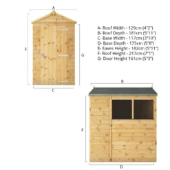 Mercia 6ft X 4ft Premium Shiplap Apex Shed - Including Installation 18 Mercia 6ft X 4ft Premium Shiplap Apex Shed - Including Installation -Elise Bloom 13555761 1184949334098670