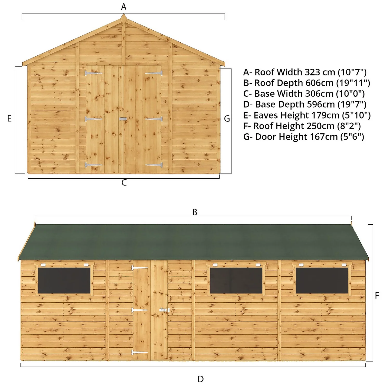 Mercia 20ft X 10ft Premium Shiplap Modular Workshop Shed - Including Installation 9 Mercia 20ft X 10ft Premium Shiplap Modular Workshop Shed - Including Installation - Image 7