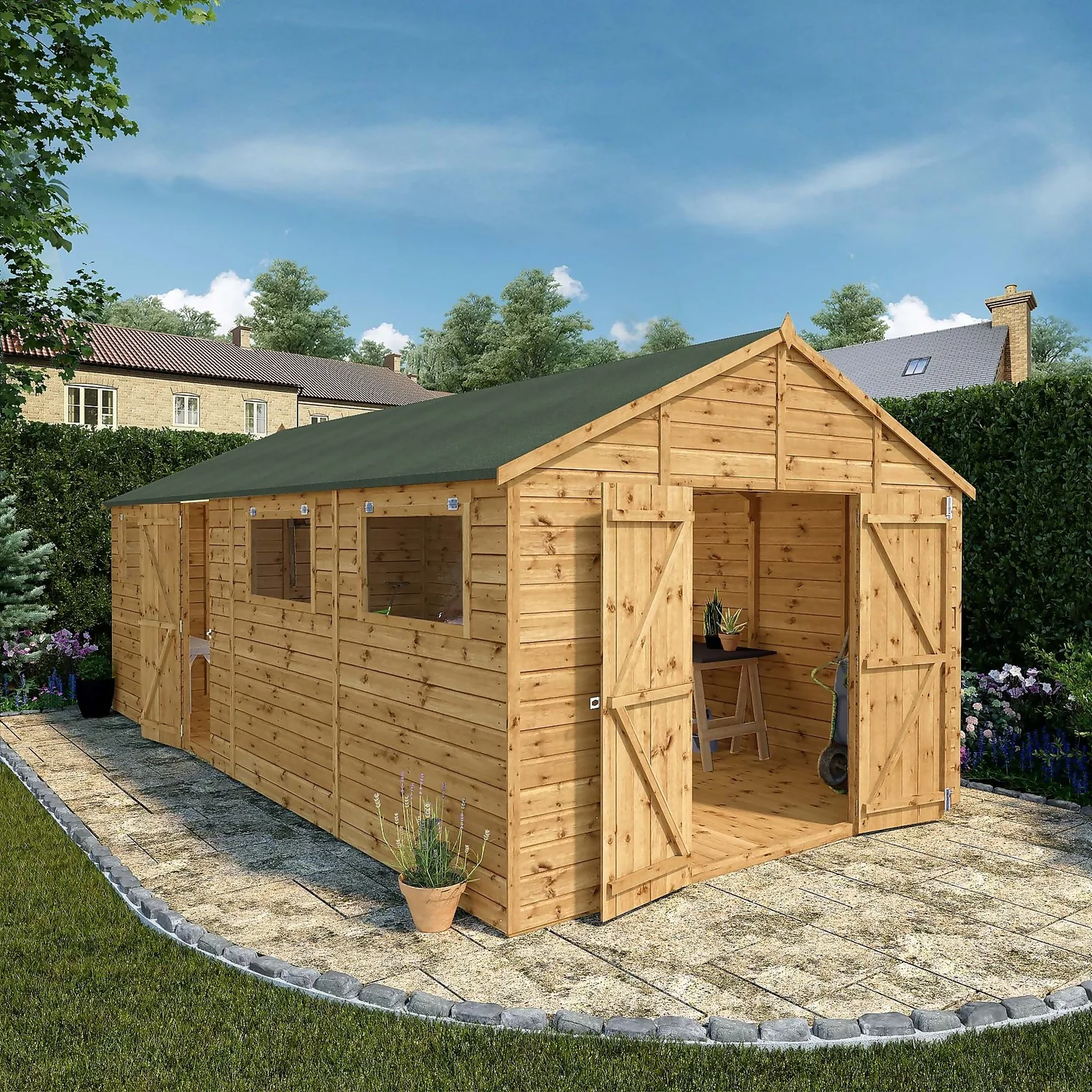 Mercia 20ft X 10ft Premium Shiplap Modular Workshop Shed - Including Installation 11 Mercia 20ft X 10ft Premium Shiplap Modular Workshop Shed - Including Installation - Image 9