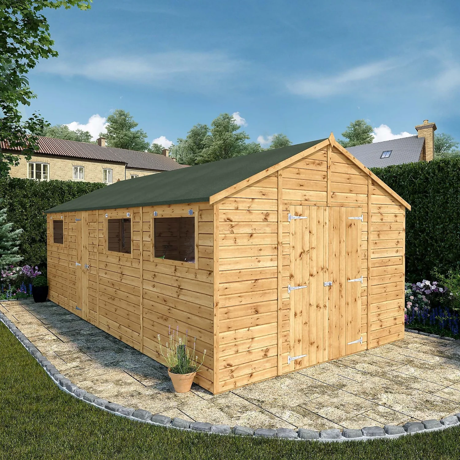 Mercia 20ft X 10ft Premium Shiplap Modular Workshop Shed - Including Installation 4 Mercia 20ft X 10ft Premium Shiplap Modular Workshop Shed - Including Installation - Image 2