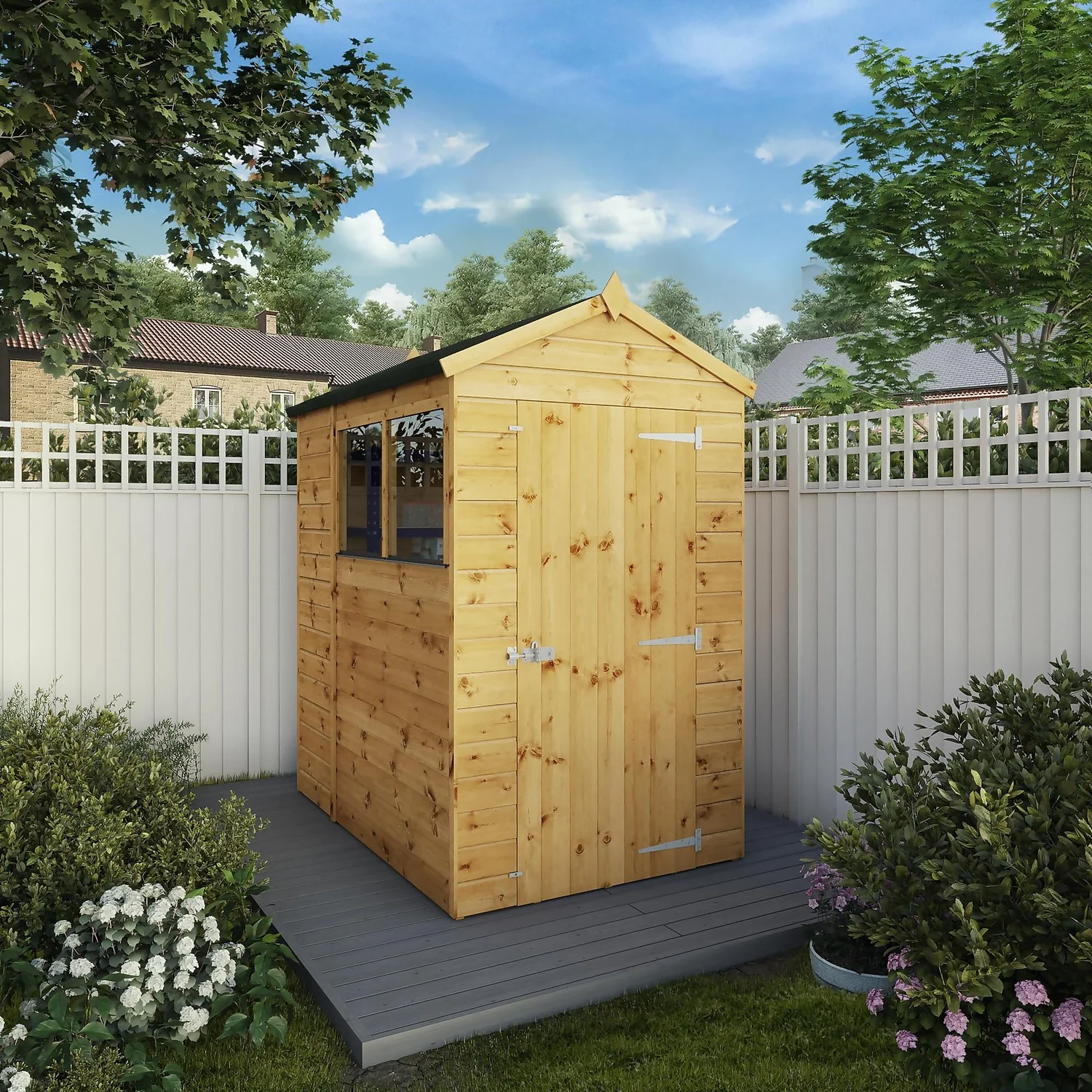 Mercia 6ft X 4ft Premium Shiplap Reverse Apex Shed 4 Mercia 6ft X 4ft Premium Shiplap Reverse Apex Shed - Image 2