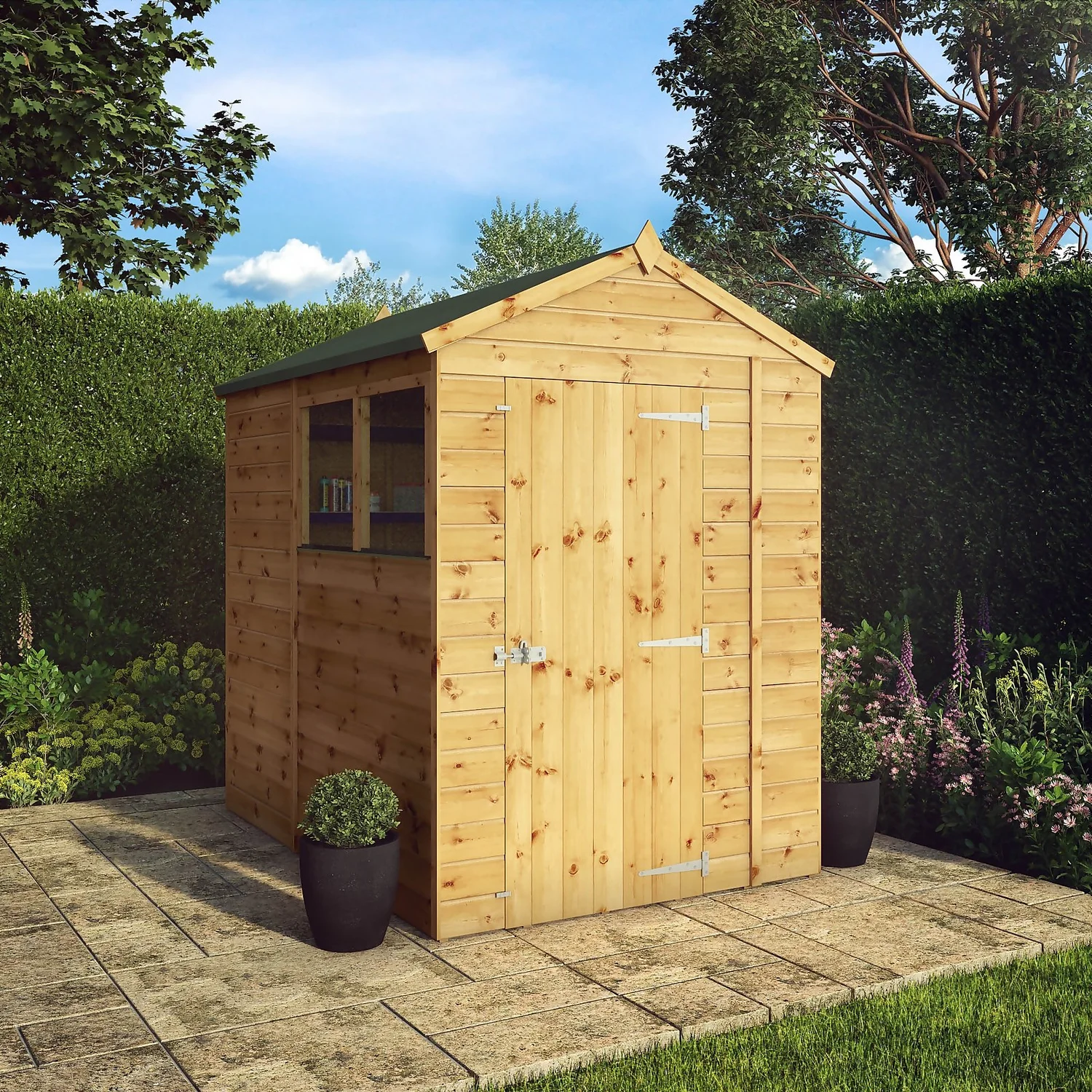 Mercia 7ft X 5ft Premium Shiplap Apex Shed - Including Installation 4 Mercia 7ft X 5ft Premium Shiplap Apex Shed - Including Installation - Image 2