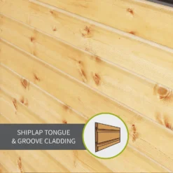 Mercia 7ft X 5ft Premium Shiplap Reverse Apex Shed - Including Installation -Elise Bloom 13555772 1804949335438488