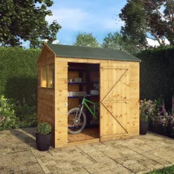 Mercia 7ft X 5ft Premium Shiplap Reverse Apex Shed - Including Installation -Elise Bloom 13555772 3854949335755837