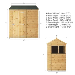 Mercia 7ft X 5ft Premium Shiplap Reverse Apex Shed - Including Installation -Elise Bloom 13555772 6164949335623414