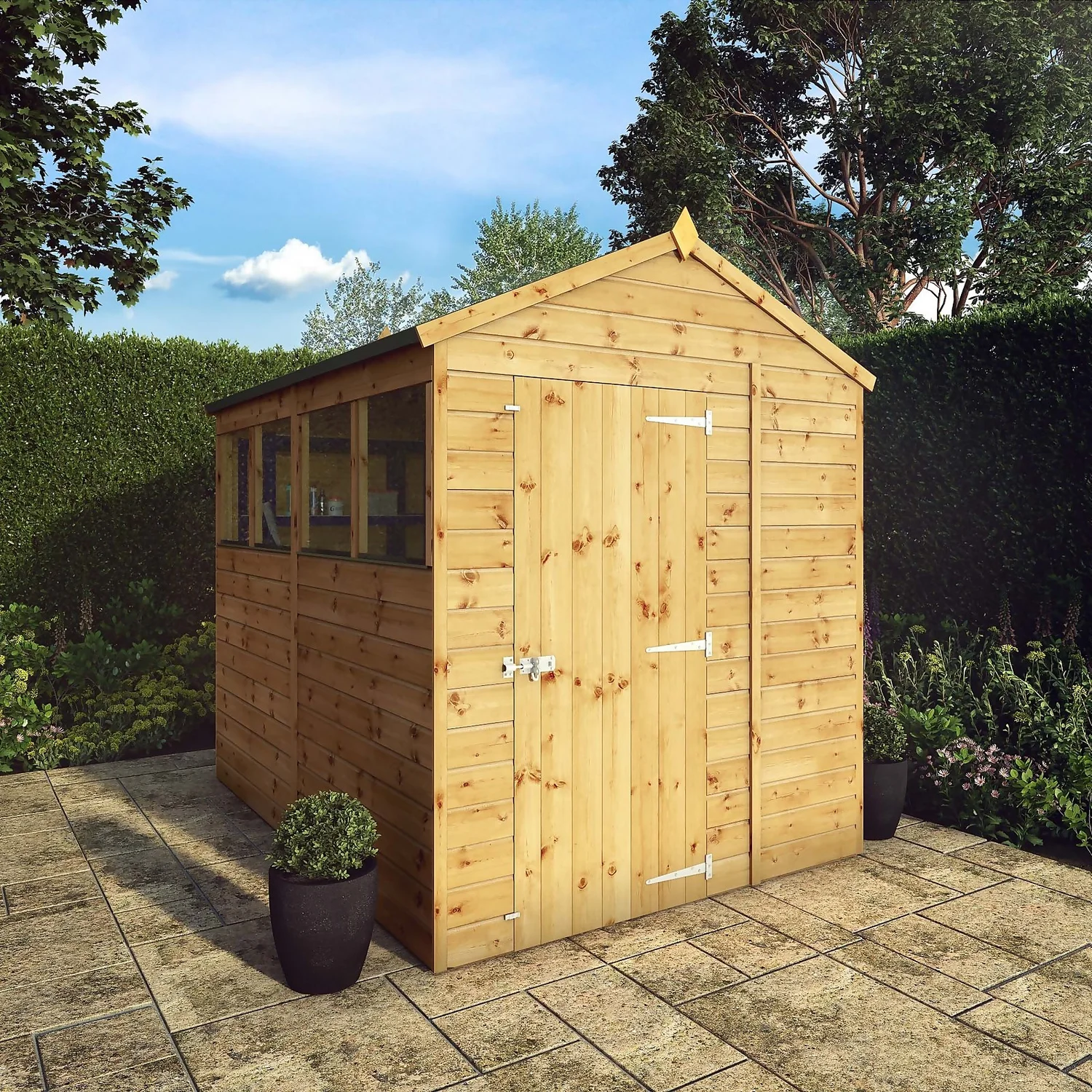 Mercia 8ft X 6ft Premium Shiplap Apex Shed - Including Installation 4 Mercia 8ft X 6ft Premium Shiplap Apex Shed - Including Installation - Image 2