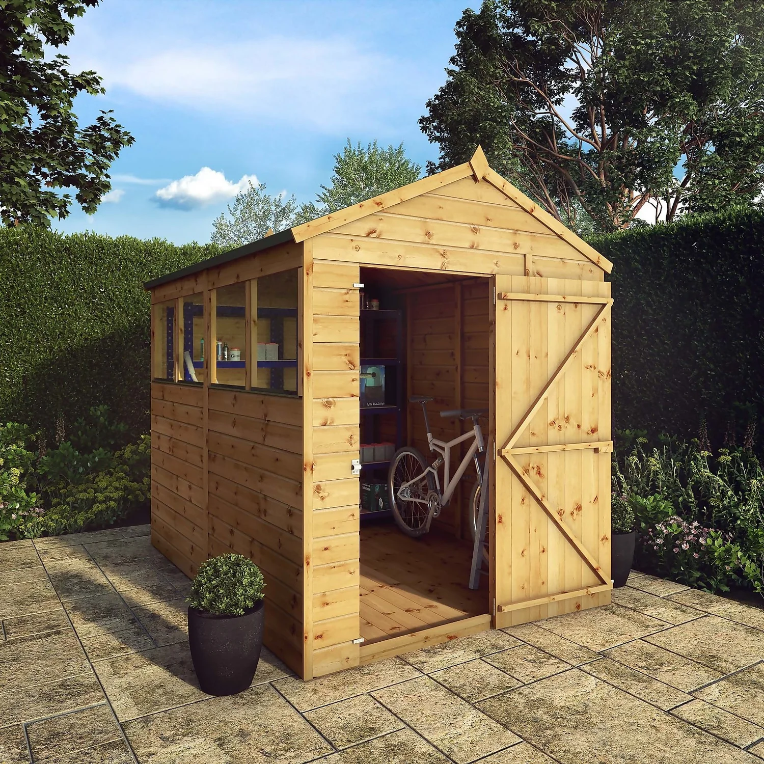 Mercia 8ft X 6ft Premium Shiplap Apex Shed - Including Installation 11 Mercia 8ft X 6ft Premium Shiplap Apex Shed - Including Installation - Image 9