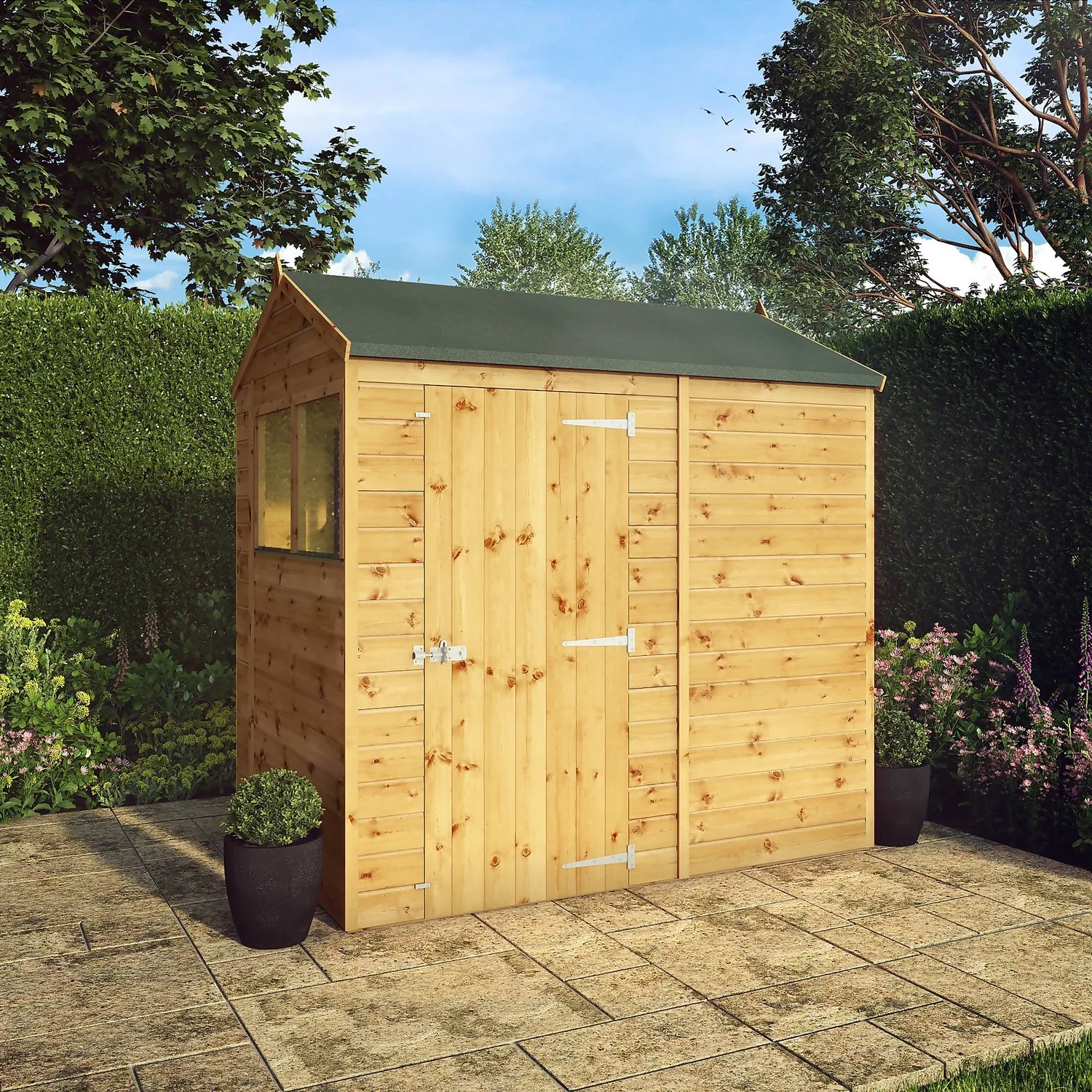 Mercia 7ft X 5ft Premium Shiplap Reverse Apex Shed 4 Mercia 7ft X 5ft Premium Shiplap Reverse Apex Shed - Image 2