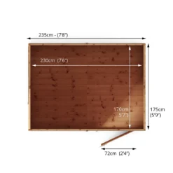 Mercia 8ft X 6ft Premium Shiplap Reverse Apex Shed -Elise Bloom 13555780 3054949332973412