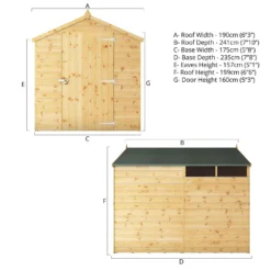 Mercia 8ft X 6ft Premium Shiplap Security Apex Shed - Including Installation -Elise Bloom 13555781 1975033256584037