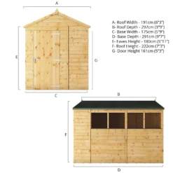 Mercia 10ft X 6ft Premium Shiplap Apex Shed - Including Installation 18 Mercia 10ft X 6ft Premium Shiplap Apex Shed - Including Installation -Elise Bloom 13555784 1294949337809076