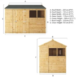 Mercia 10ft X 6ft Premium Shiplap Reverse Apex Shed -Elise Bloom 13555788 1634949333810148