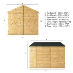 Mercia 10ft X 8ft Premium Windowless Shiplap Apex Shed - Including Installation 17 Mercia 10ft X 8ft Premium Windowless Shiplap Apex Shed - Including Installation -Elise Bloom 13555792 1474949335417962