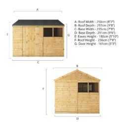 Mercia 10ft X 8ft Premium Shiplap Reverse Apex Shed - Including Installation -Elise Bloom 13555795 1094949333010744